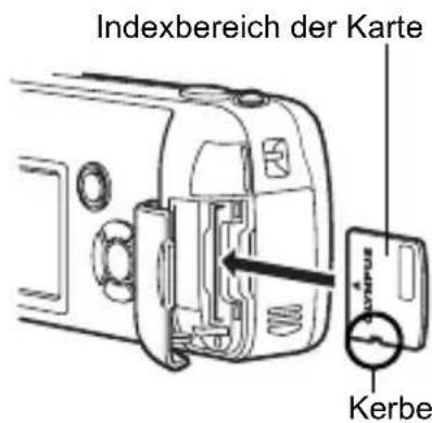 OLYMPUS Camedia D580 Zoom - Schlieben Sie den Kartenfachdeckel. - 1