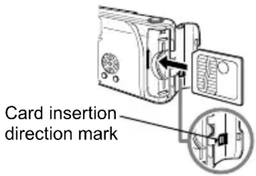 OLYMPUS Camedia C120 - Close the card cover securely until it clicks. - 1