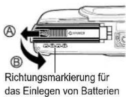 OLYMPUS Camedia C120 - EINLEGEN DER BATTERIEN - 2