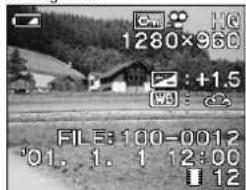 OLYMPUS Camedia D370 - VISUALIZACION DE INFORMACION SOBRE LA IMAGEN EN EL MONITOR - 1
