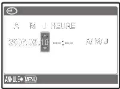 OLYMPUS X795 - A propos de l'écran de réglage de la date et de l'heure - 5