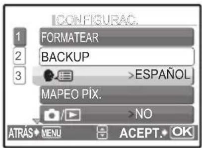 OLYMPUS X795 - Ajuste el idioma - 5