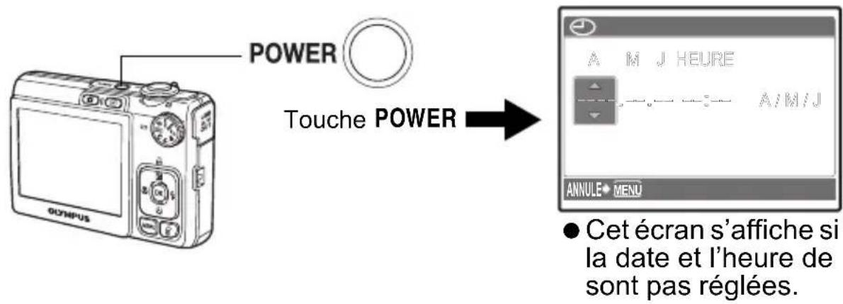 OLYMPUS X795 - b. Appuyez sur la touche POWER. - 1
