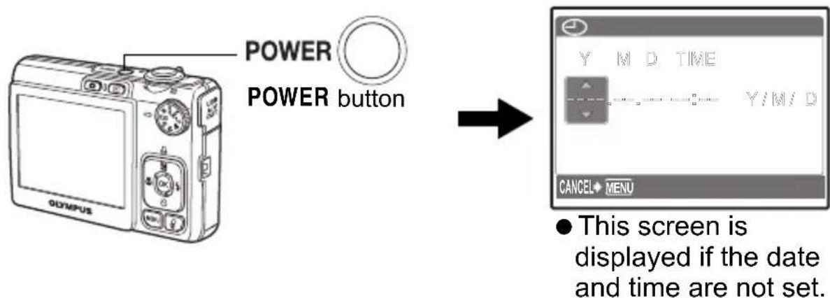 OLYMPUS X795 - b. Press the POWER button. - 1