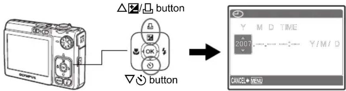 OLYMPUS X795 - About the date and time setting screen - 2