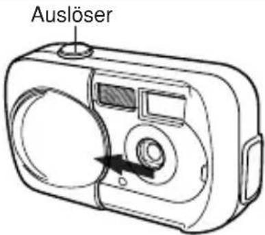 OLYMPUS Camedia D395 - Den Objektivschutzschieber vollständig öffnen. - 1