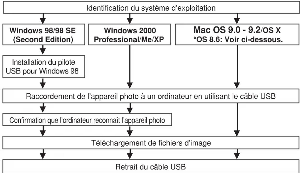OLYMPUS Camedia D395 - Transfert d'images vers un ordinateur - 1