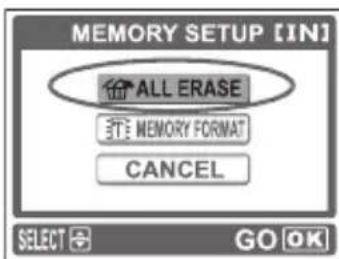 OLYMPUS X710 - Erase All Pictures - 1