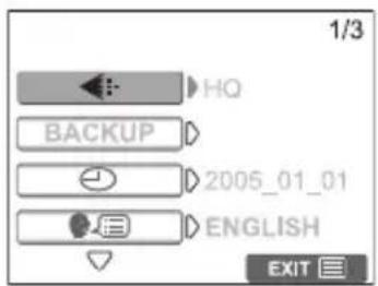 OLYMPUS X710 - Menu - 1