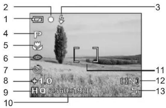 OLYMPUS X710 - Monitor - Shooting Mode - 1