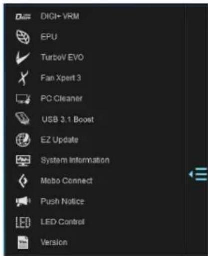 ASUS B150MET - Al Suite 3 主菜单栏 - 1