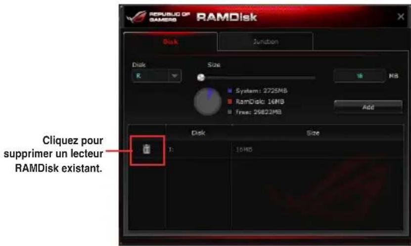 ASUS RAMPAGE IV BLACK EDITION - Pour supprimer un lecteur RAMDisk : - 1