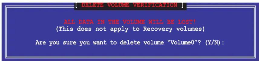 ASUS RAMPAGE IV BLACK EDITION - Pour supprimer un volume RAID : - 2