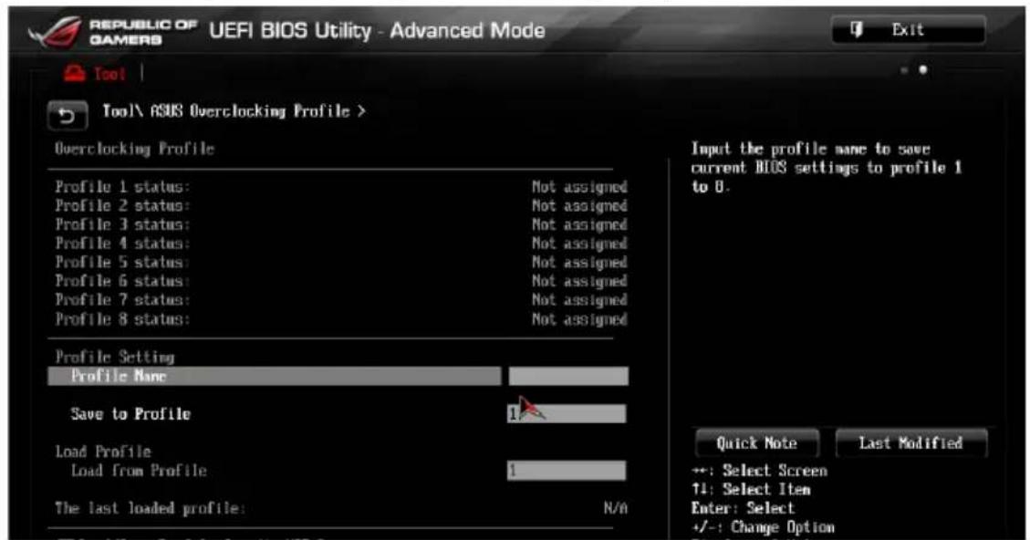 ASUS RAMPAGE IV BLACK EDITION - ASUS Overclocking Profile - 1