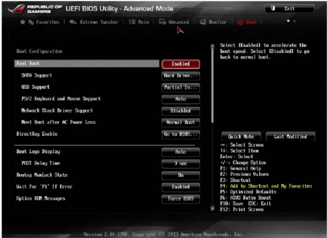 ASUS RAMPAGE IV BLACK EDITION - Menu Boot (Démarrage) - 1