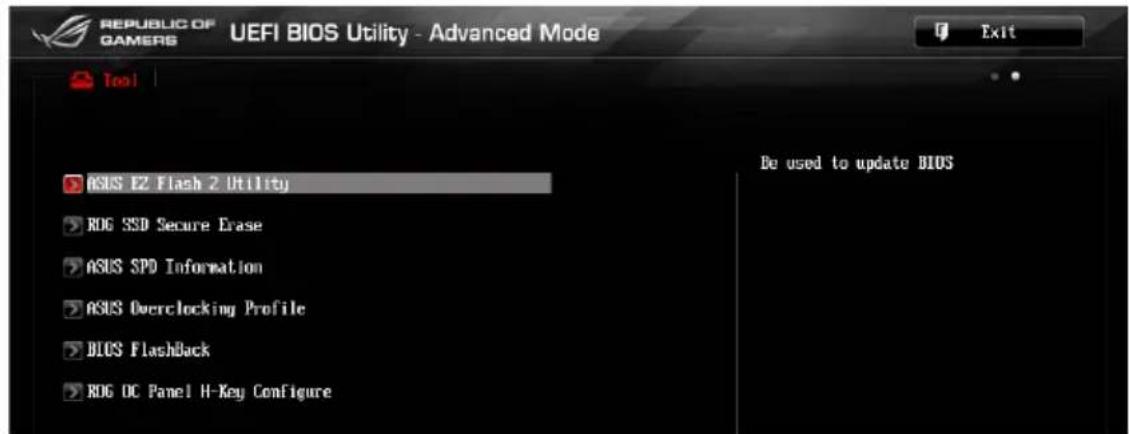 ASUS RAMPAGE IV BLACK EDITION - Menu Tools (Outils) - 1