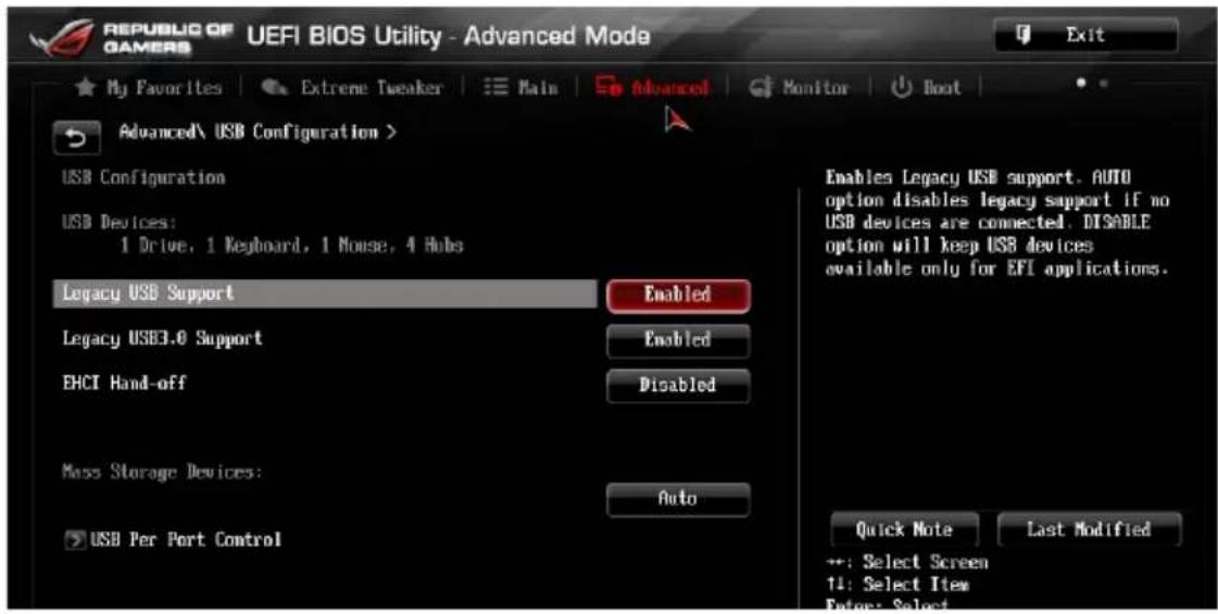 ASUS RAMPAGE IV BLACK EDITION - USB Configuration (Configuration USB) - 1