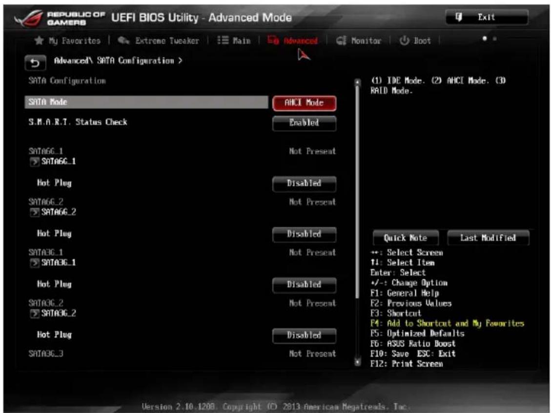 ASUS RAMPAGE IV BLACK EDITION - SATA Configuration (Configuration SATA) - 1