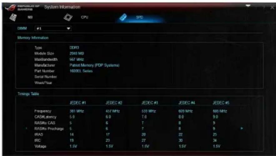 ASUS RAMPAGE IV BLACK EDITION - Informations sur la mémoire - 1