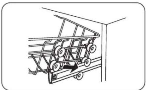 Pelgrim GVW240LS - Adjusting the height of the upper basket type 1 (depending on the model) - 3