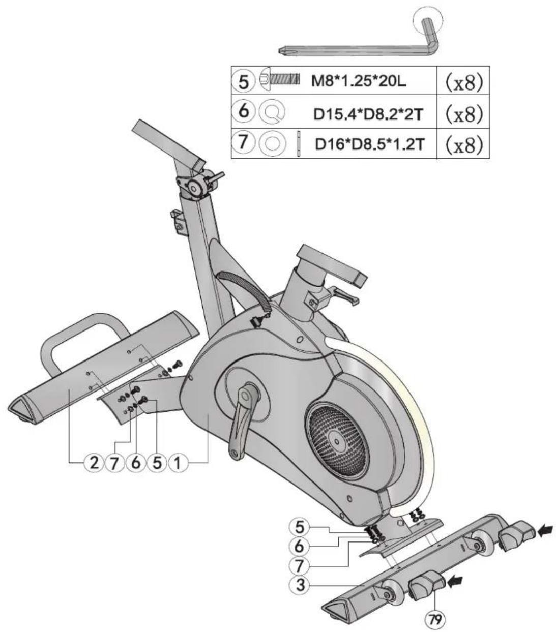 TAURUS Z9 Pro - Étape 1 : montage des pieds avant et arrière - 1