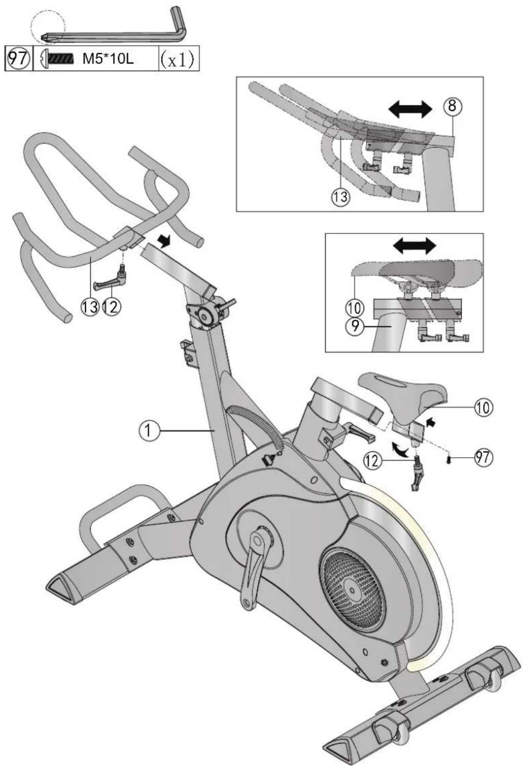 TAURUS Z9 Pro - Étape 2 : fixation du guidon et de la selle - 1