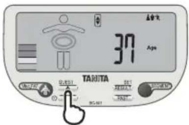 TANITA InnerScan V - Выберите женский или мужской пол. - 1