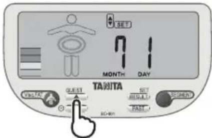 TANITA InnerScan V - Установите день - 1