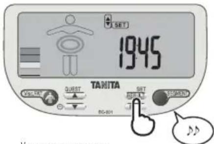 TANITA InnerScan V - Установите минуты - 10
