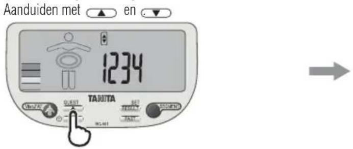 TANITA InnerScan V - Kies een persoonlijk nummer - 1