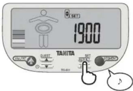 TANITA InnerScan V - Uur instellen - 9