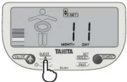 TANITA InnerScan V - Установите месяц - 1