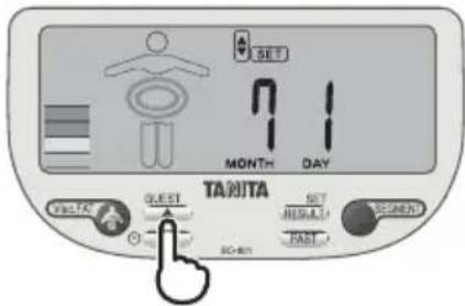 TANITA InnerScan V - Monat einstellen - 1