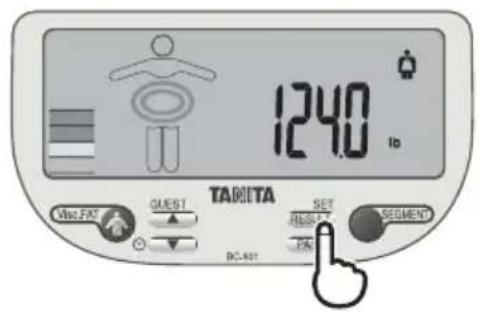 TANITA InnerScan V - Obtain Your Readings - 1