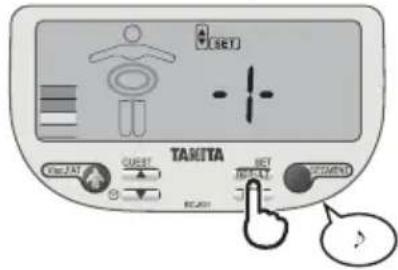 TANITA InnerScan V - Tijd resetten - 1
