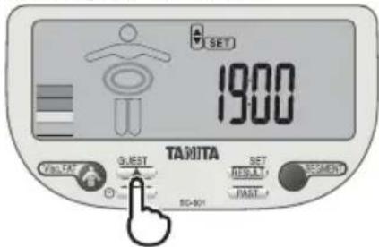 TANITA InnerScan V - Configurar los minutos - 1