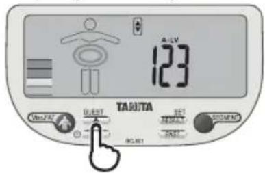 TANITA InnerScan V - Specify the Activity Level - 1