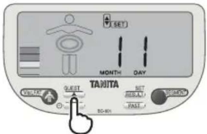 TANITA InnerScan V - Maand instellen - 1