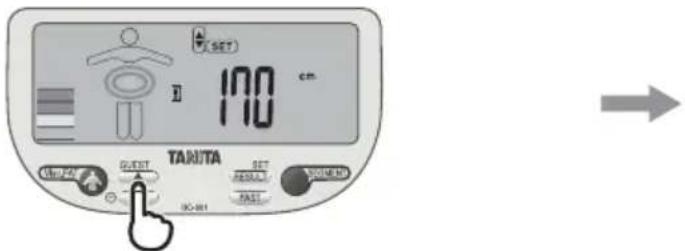 TANITA InnerScan V - Körpergröße einstellen - 1