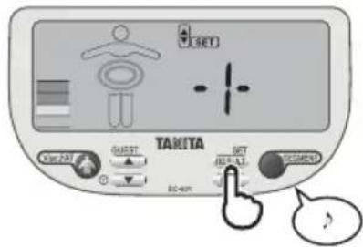 TANITA InnerScan V - Select a number - 3