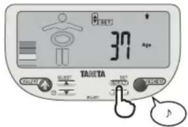 TANITA InnerScan V - Entrez l'année - 11