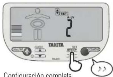 TANITA InnerScan V - Especifique el número de actividad - 2