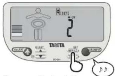 TANITA InnerScan V - Sélectionnez un chiffre personnel - 8