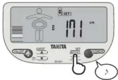 TANITA InnerScan V - Körpergröße einstellen - 2