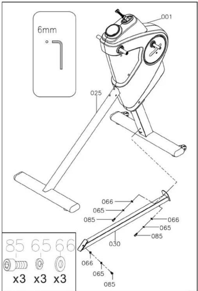Cardiostrong EX70 - Étape 4 : montage du tube support - 1