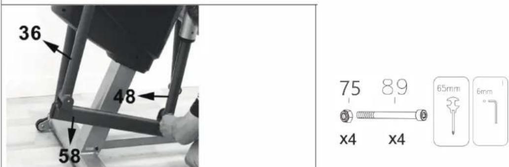 Cardiostrong EX70 - Étape 8 : montage des bras de support de pédale - 2