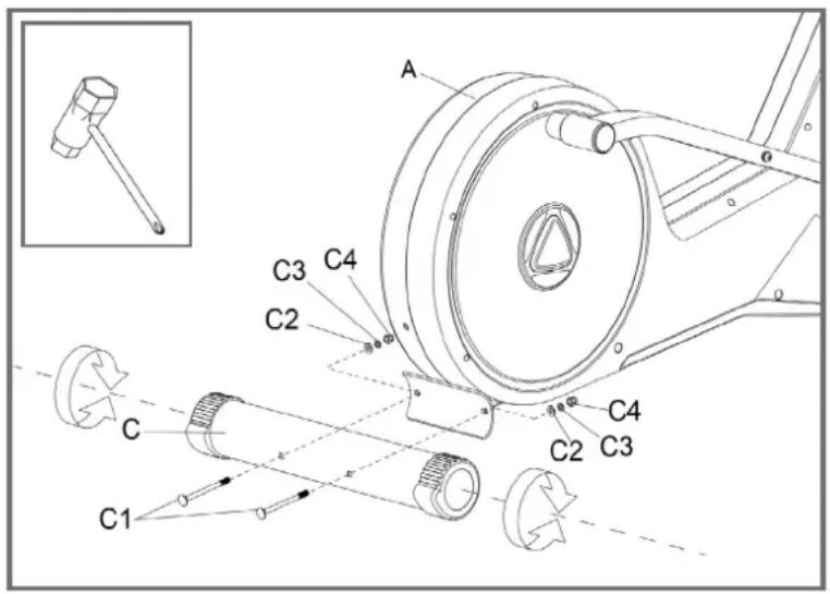 Cardiostrong EX60 - Étape 1: Montage du pied arrêté - 1