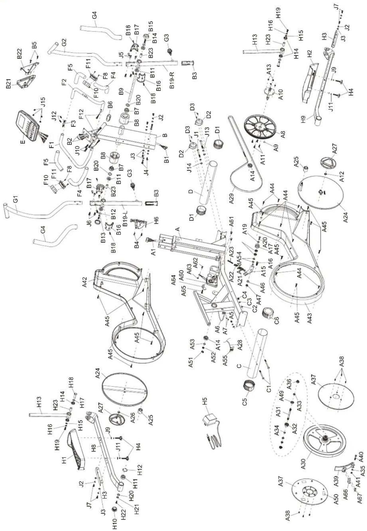 Cardiostrong EX60 - Listes des pieces - 1