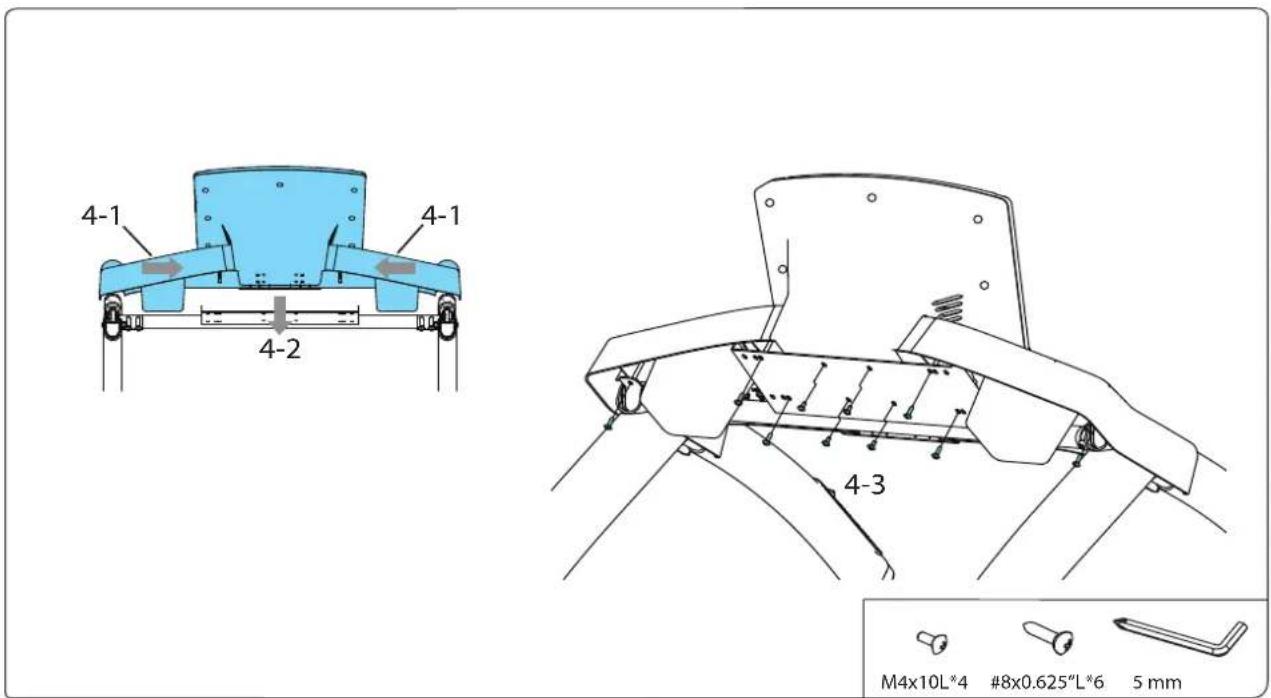 Cardiostrong TR30 - Étape 4: Fixation des consoles - 1