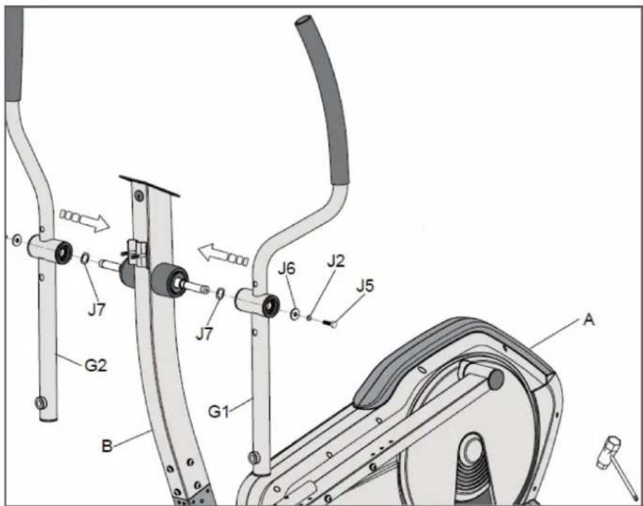 Cardiostrong EX20 - Étape 3: Montage des bras - 1